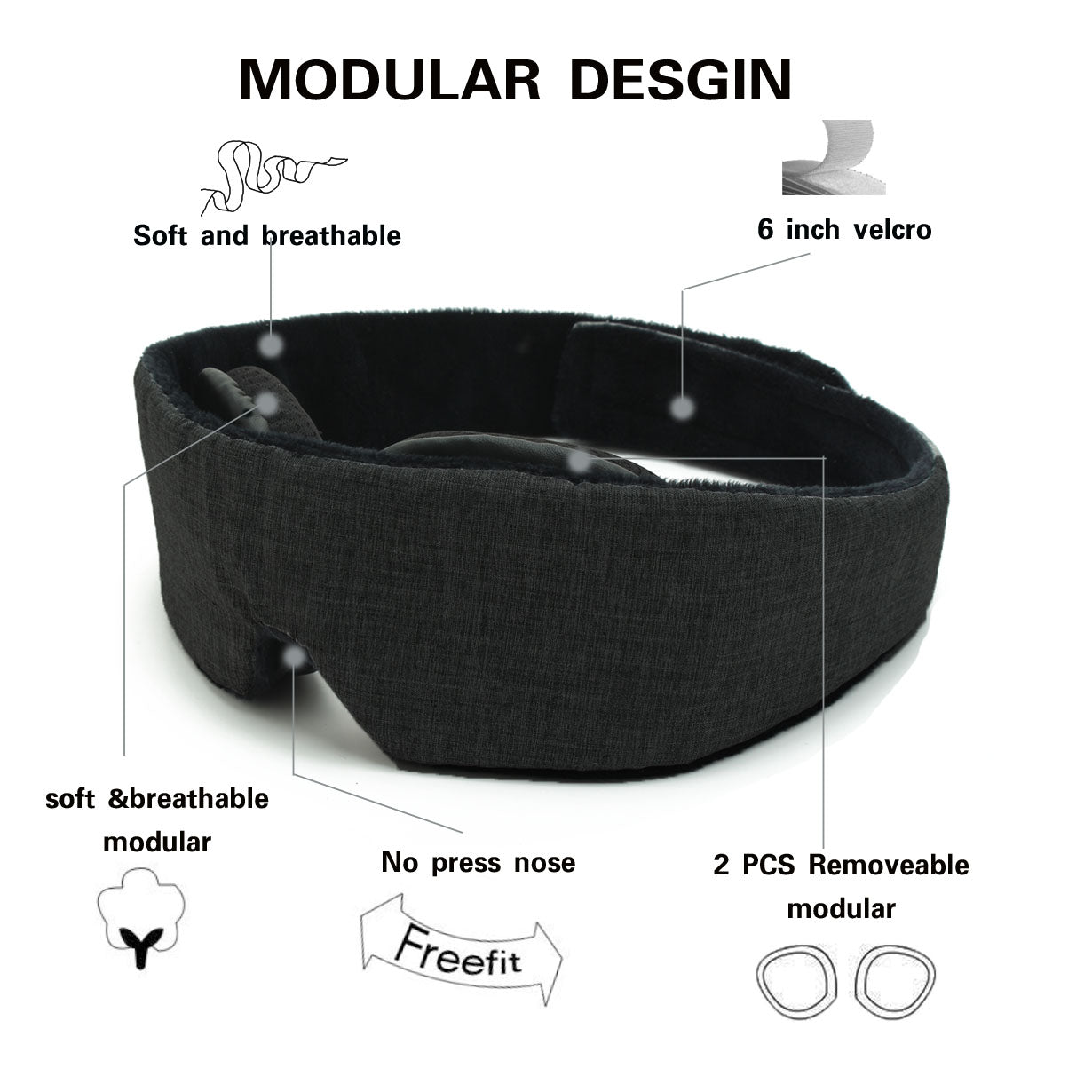 Premium 3D blackout sleep mask for deep sleep