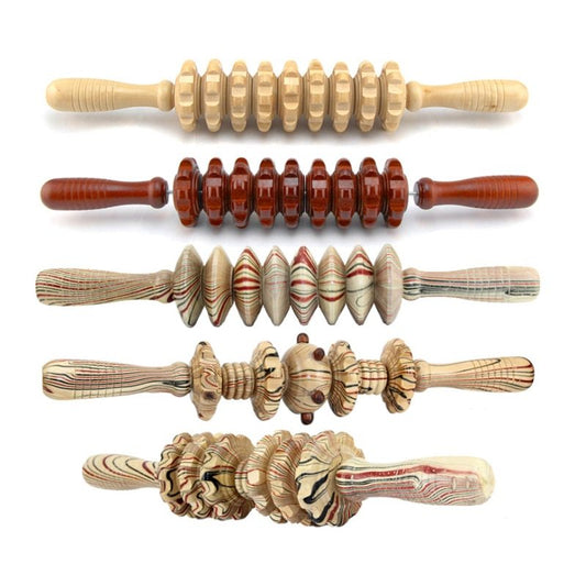 Wood-Massage-Stick Roller Trigger-Point-Recovery-Tool Muscle-Relax-Device Back-Leg Neck-Foot