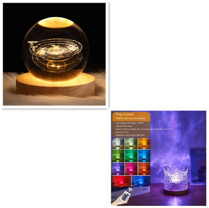 USB Rotating Water Ripple Night Light
