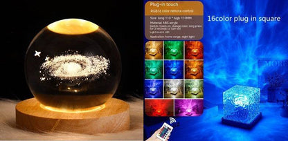USB Rotating Water Ripple Night Light