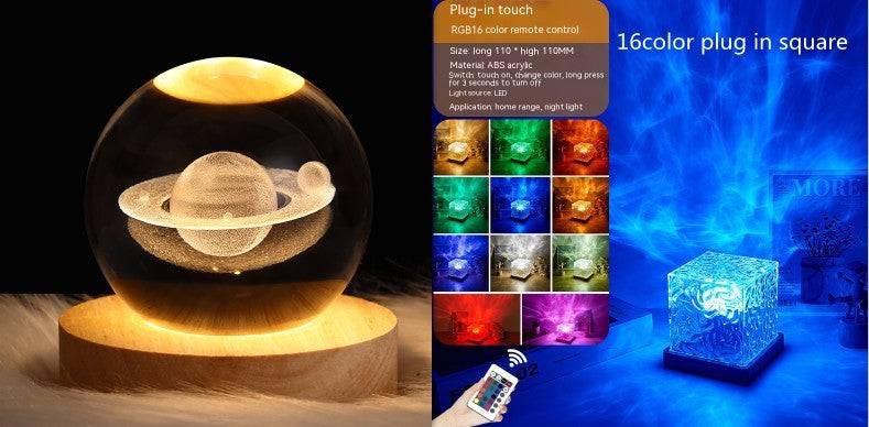 USB Rotating Water Ripple Night Light