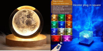 USB Rotating Water Ripple Night Light