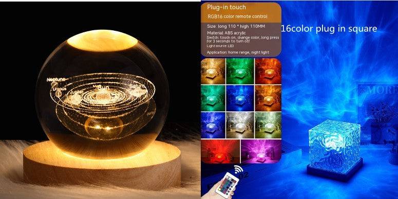 USB Rotating Water Ripple Night Light
