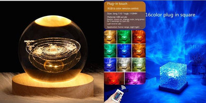 USB Rotating Water Ripple Night Light