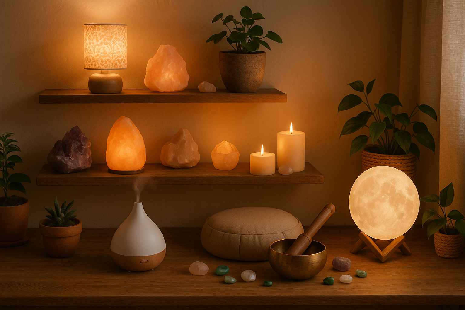 we bring you a handpicked collection of unique home décor, relaxing night lights, wellness gadgets, and spiritual accessories. Whether you’re creating a cozy vibe, improving your sleep, or adding mindful touches to your space, our products are designed to make everyday living more peaceful, stylish, and meaningful.